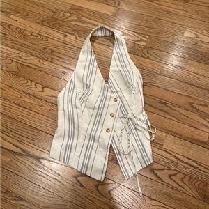 Women’s Free People Striped Open Back Top